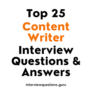 Content Writer Interview Questions