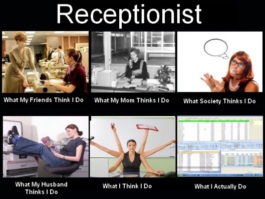 receptionist meme