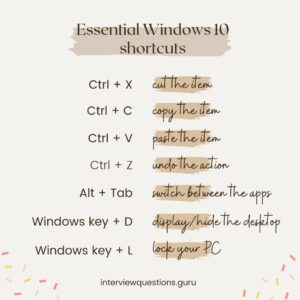Windows 10 shortcuts