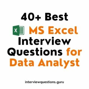 excel interview questions for data analyst