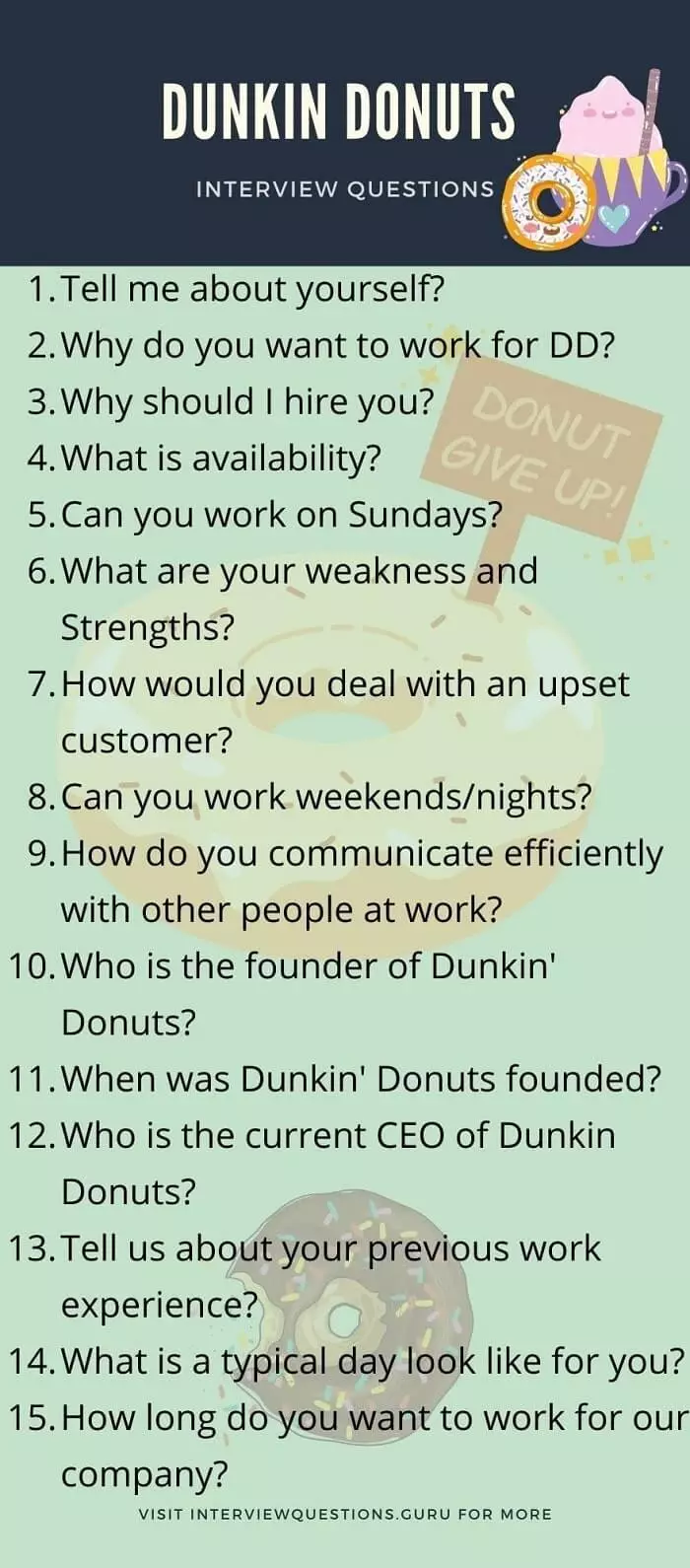 dunkin donuts internship