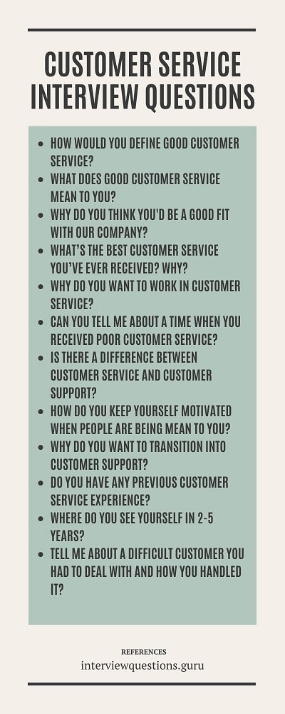 Common Customer Service Interview Questions