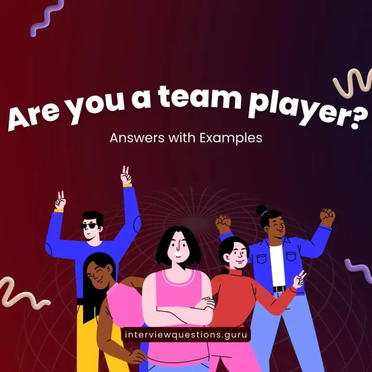 are you a team player sample answers