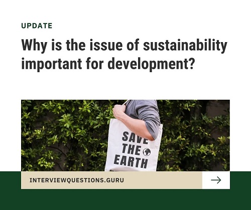 sustainability important for development