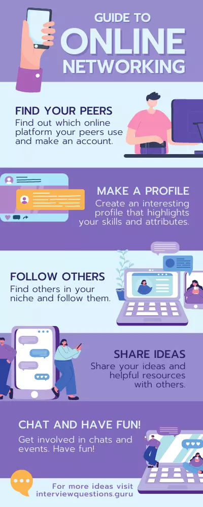 Guide to Online Networking Infographic