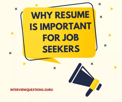 why resume is important for job seekers