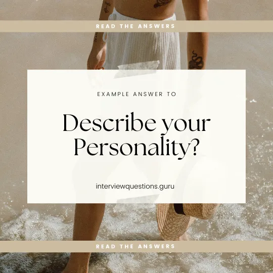 describe your personality answer