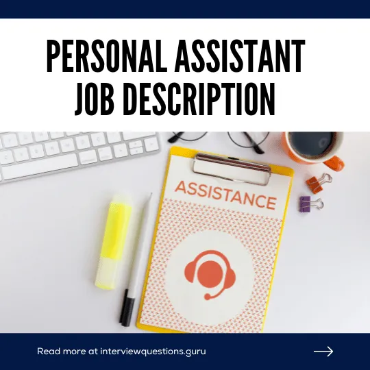 Personal Assistant Job Description Example