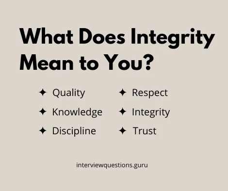 What Does Integrity Mean to You Best Answers