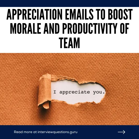 Best Appreciation Email to Team