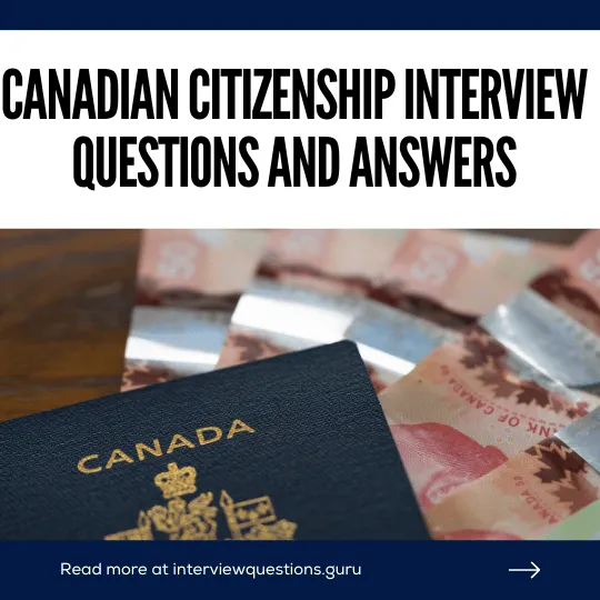 Canadian Citizenship Interview Questions and Answers