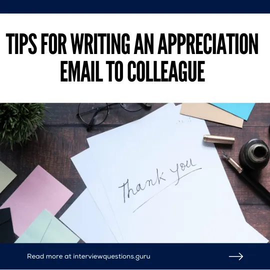 Write An Appreciation Email To A Colleague