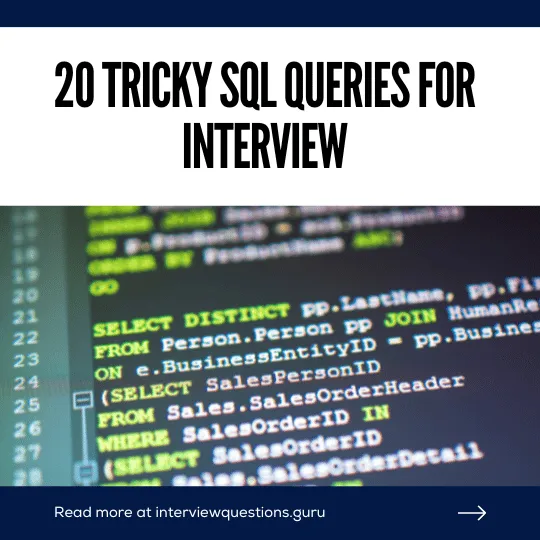 20 Tricky SQL Queries for Interview