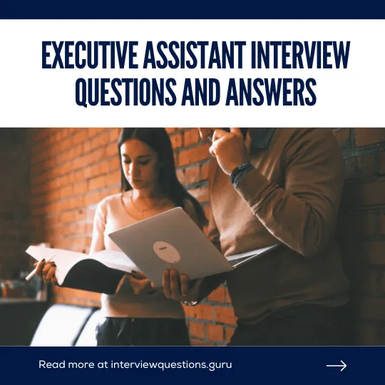 executive assistant interview questions and answers