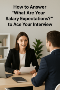 Job candidate discussing salary expectations with interviewer during a professional interview