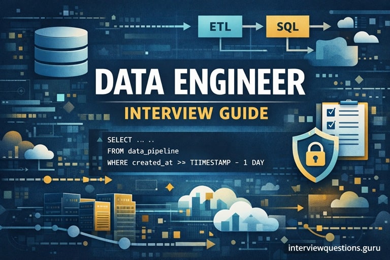 Data engineer interview questions and answers cover SQL, Python, Spark, Airflow, Kafka, and system design